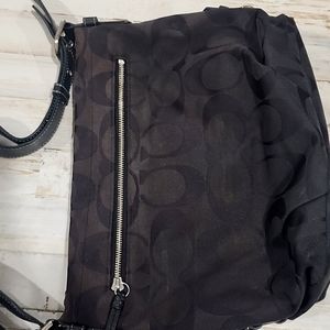 Coach purse with leather strap